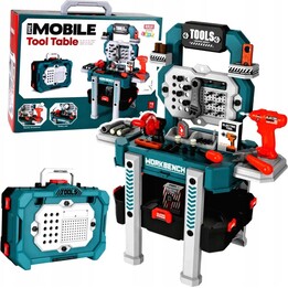 2-in-1 DIY Tool Set: Tool Table, Case, Workshop, Screwdrivers, 78 Pieces.