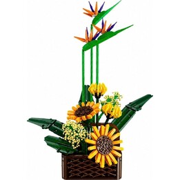 Puzzle représentant des tournesols Strelitzia dans un pot, 1 608 pièces.
