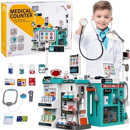 Complete medical set: medical table, lights, sounds and accessories (77 pieces).