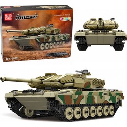 Leopard military tank, RC remote control building blocks, 1100 pieces.