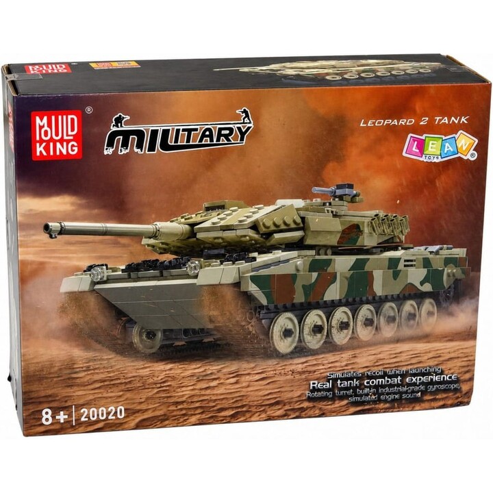Char de combat « Leopard », jeu de construction télécommandé, 1 100 pièces.