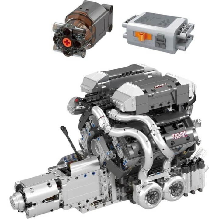 Bloques de construcción: motor de coche V8, caja de cambios 2024 el.