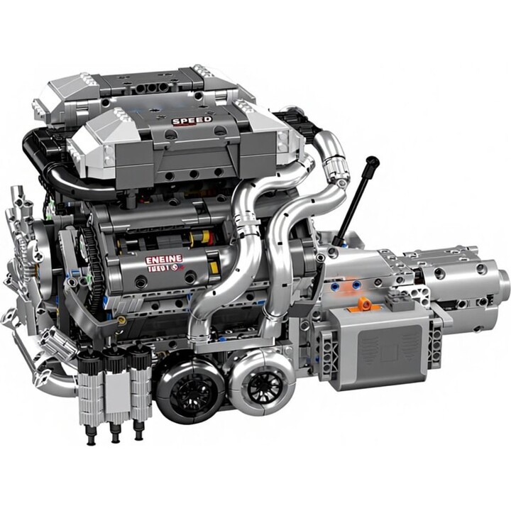 Bloques de construcción: motor de coche V8, caja de cambios 2024 el.