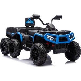 JC606 24 V 4x4 Elektro-ATV mit 6 Rädern und Anhänger – Blau