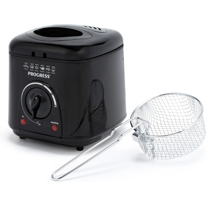 Progress EK2969PBLKVDE Compact Deep Fat Fryer