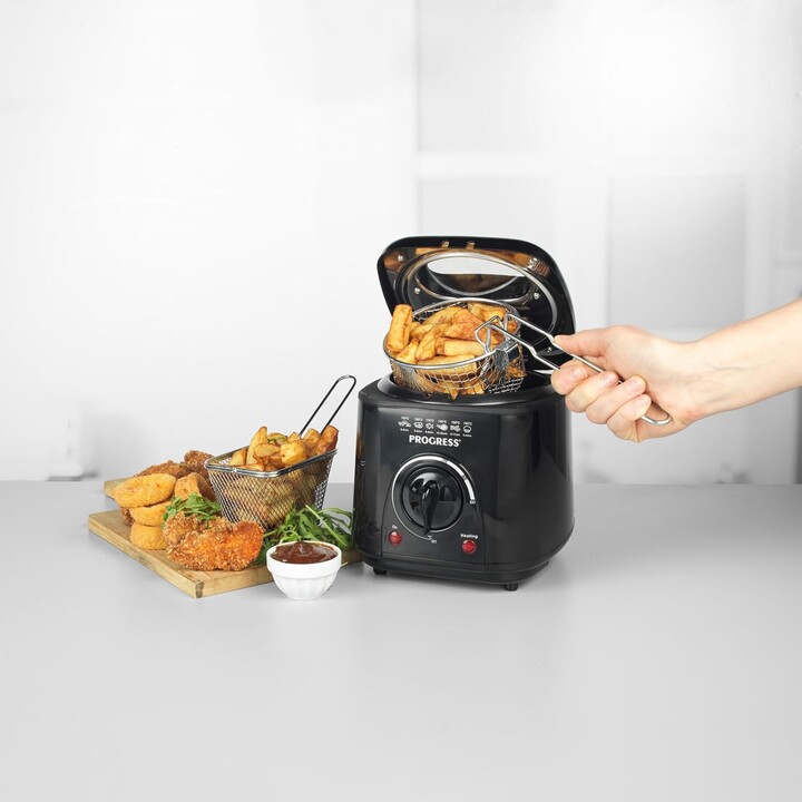 Progress EK2969PBLKVDE Compact Deep Fat Fryer