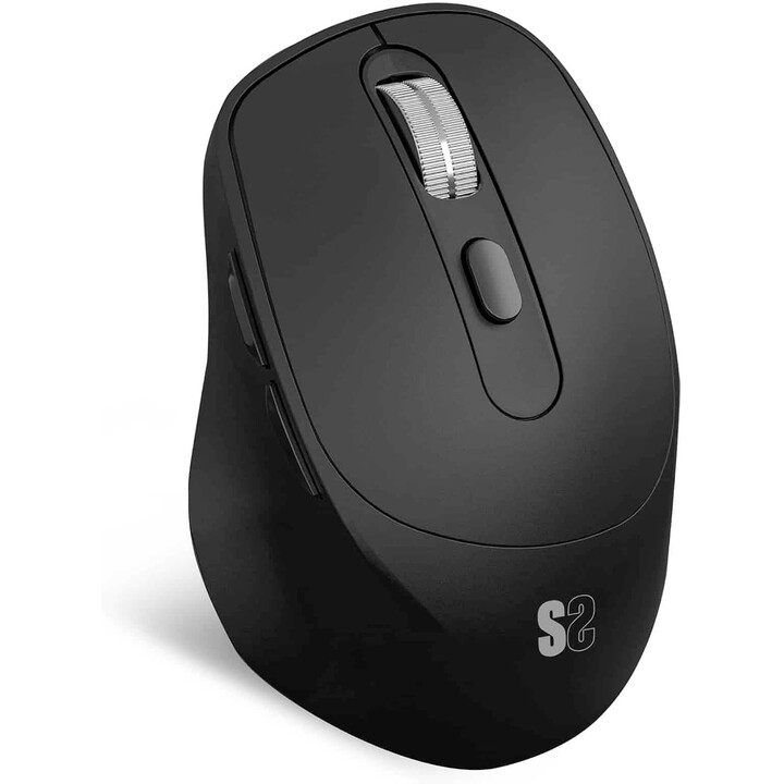 Mouse ergonômico sem fio Bluetooth/ Bateria dupla Subblim Comfort Ergo de 2,4 GHz/ Bateria recarregável/ Até 2.400 DPI/ Preto