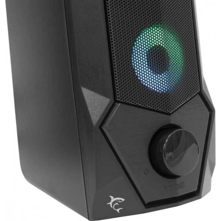 White Shark FLOW GSP-634 haut-parleurs 2.0 noirs RGB