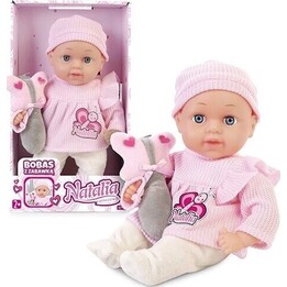 Muñeca bebé Natalia de 33 cm con un juguete