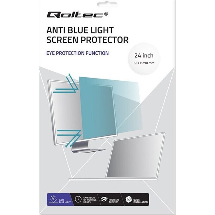 Anti Blue Light Filter 24 inches | 16:9 | Eye protection | Anti Glare | Matte | for monitor