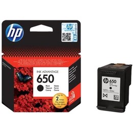 Cartucho de tinta preta HP Ink 650