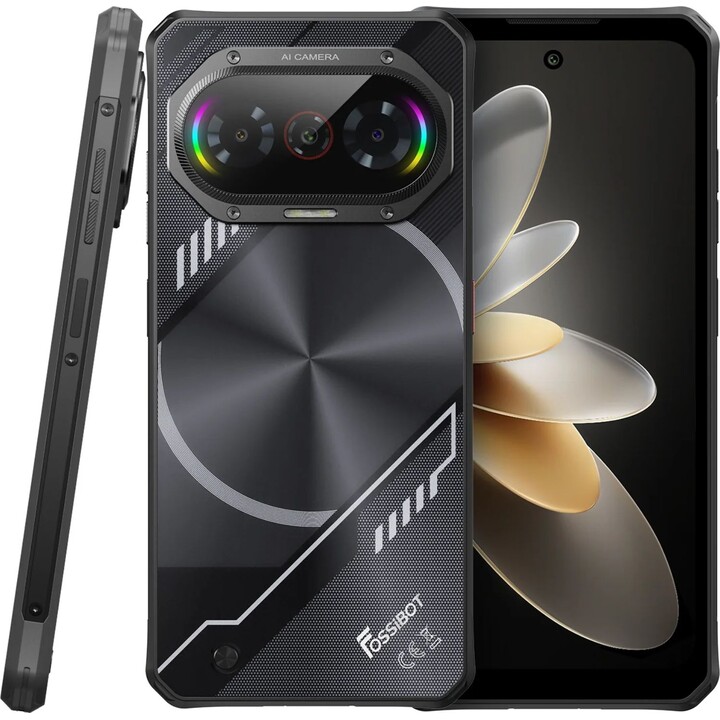Fossibot F114, 8GB 256GB, smartphone robusto 4G, Unisoc T615, bateria 5000mAh, preto