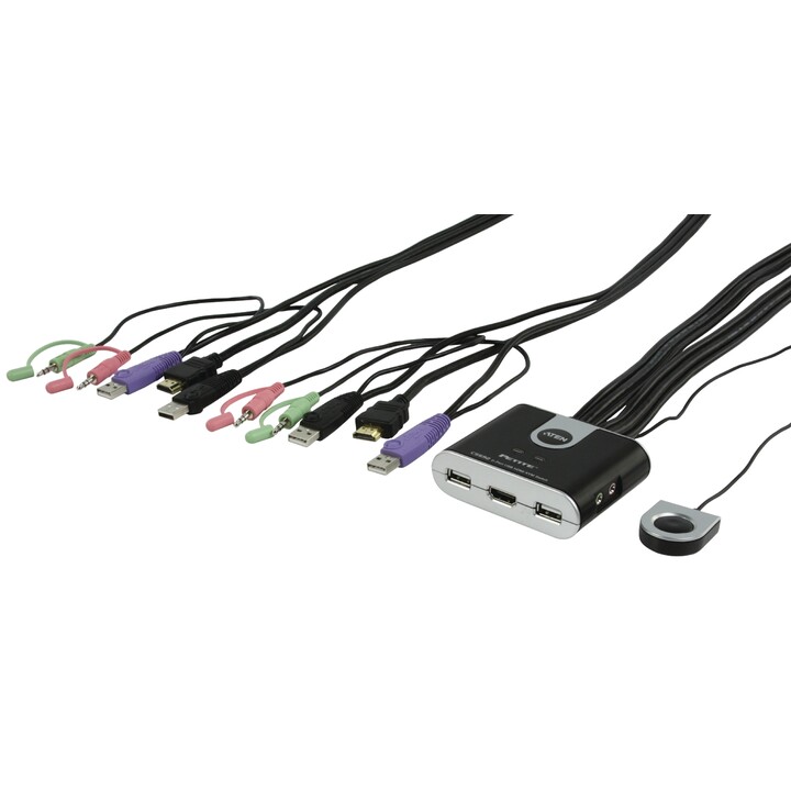 Aten CS692 KVM-Switch Audio/Usb/Hdmi Black