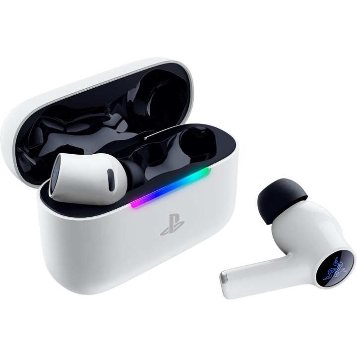 Razer Hammerhead V3 X Hyperspeed Wireless In-Ear Headphones for Playstation, Bluetooth Calls/Music, White