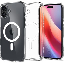 Cover posteriore Spigen Ultra Hybrid Magfit in TPU trasparente per Apple iPhone 16