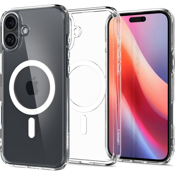 Spigen Ultra Hybrid Magfit TPU Rückseite Transparent Apple iPhone 16