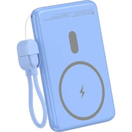 Powerbank 5000mAh Leotec LEPOWW20W5B/ 20W/ Wireless/ Azul/ Incluye Cable USB Tipo-C