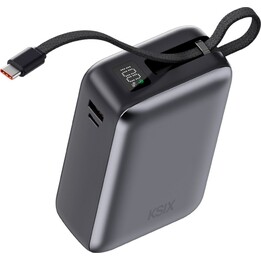 KSIX Powerbank BPB30PD65INTG – 30000 mAh · 65 W · USB Typ C · Grau