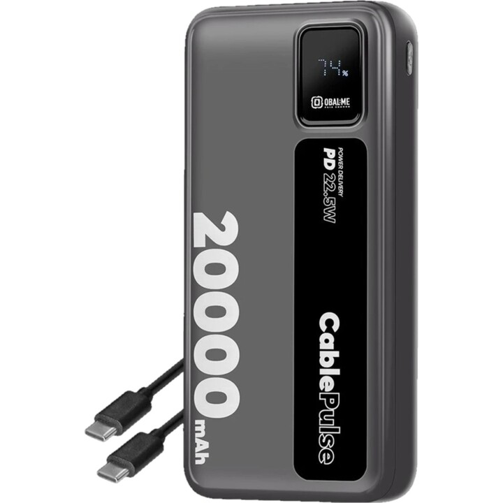 OBAL:ME CablePulse Powerbank 20000mAh 22,5W Schwarz