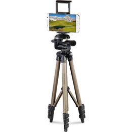 Suporte para smartphone Hama 106-3D extensível em alumínio com 4 seções, bege.