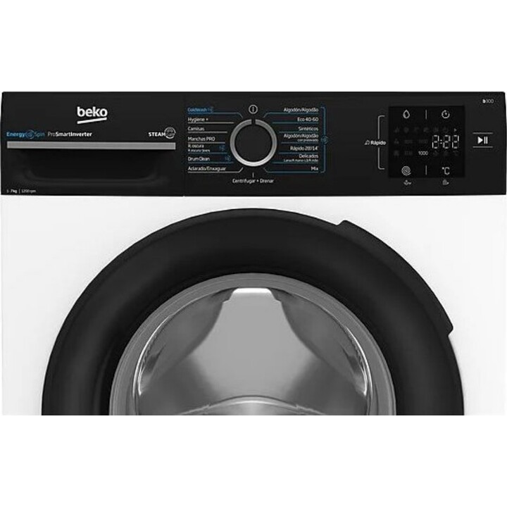 Beko BM3WFU3721WB Frontlader-Waschmaschine, 7 kg, 1200 U/min, Energieeffizienzklasse A, weiß