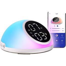 Réveil intelligent Smartia : sons apaisants · Lumière naturelle · Application gratuite