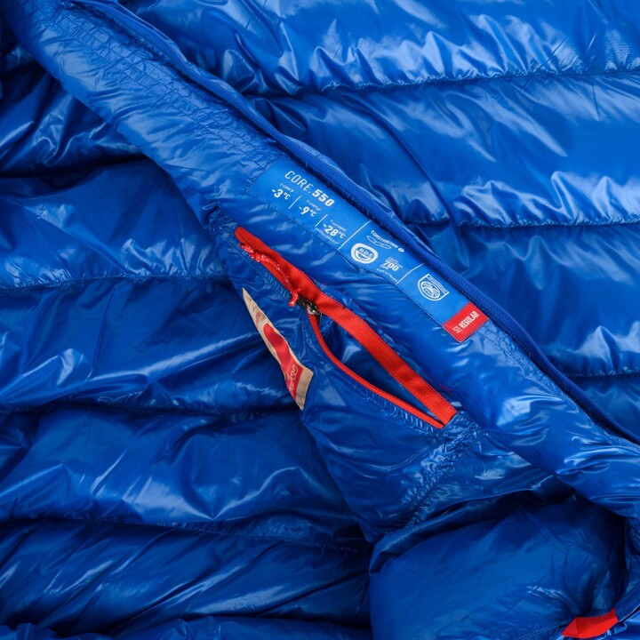 Pajak Core 550 Duck Sleeping Bag (205 cm) Blue, Size: Left