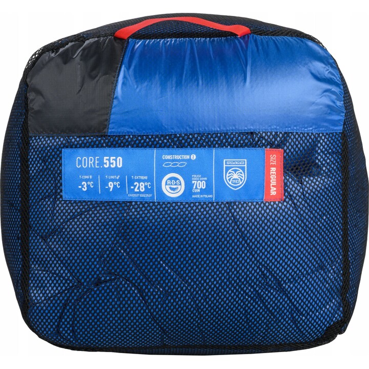 Pajak Core 550 Duck Sleeping Bag (205 cm) Blue, Size: Left