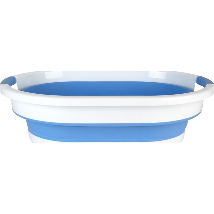 Beldray LA034816Crnfpeu7 28 l, zusammenklappbarer Wäschekorb, weiß/blau