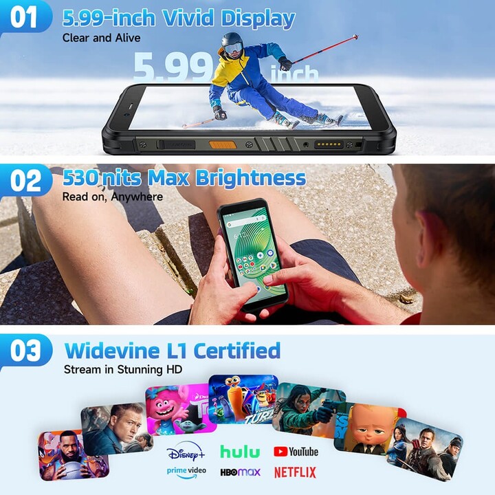 Smartphone Ulefone RUGKING 5,99 Unisoc 8 GB RAM 128 GB Black
