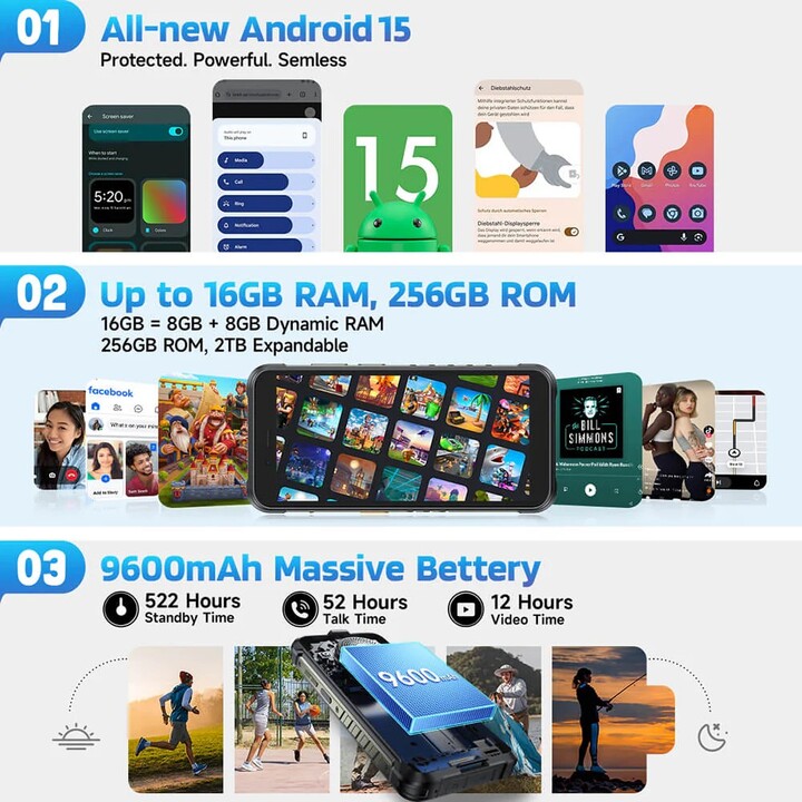 Smartphone Ulefone RUGKING 5,99 Unisoc 8 GB RAM 128 GB Black
