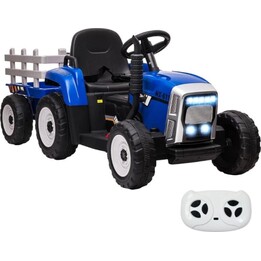 Tracteur Ceres avec remorque Bleu - Voiture électrique pour enfants