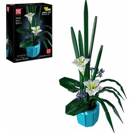 MOULD KING 10023 Fairy Lily bouquet di fiori bianchi