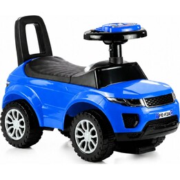 Cochecito para niños pequeños con luces azules y juego en el volante (613 W)