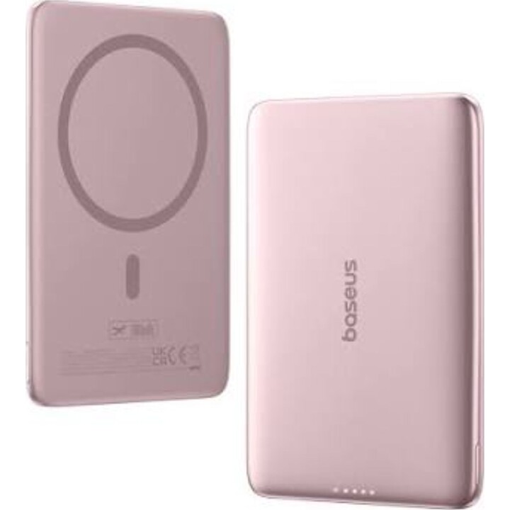 Baseus PicoGo AM41 5000mAh 20W Power Bank ultradelgado MagSafe Rosa