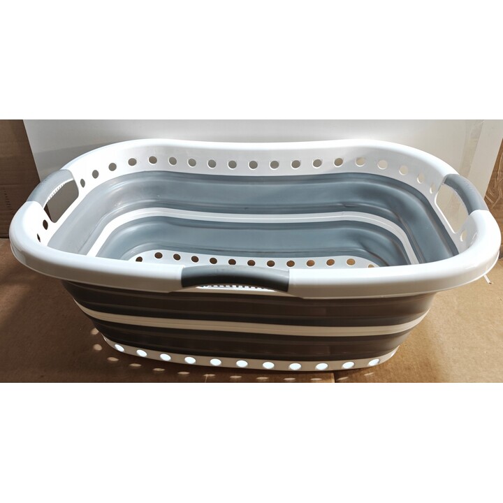 Cesto portabiancheria pieghevole Beldray LA072979Pgryfeu7 da 37 litri, bianco/grigio