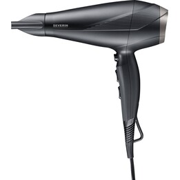 Secador de pelo Severin HT0167, negro y plateado