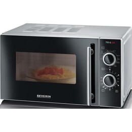 Severin MW 7771 Mikrowelle Schwarz/Silber 700 W, Grillfunktion, Timerfunktion