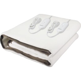 BEPER P203TFO111 Double Electric Blanket, 2 Zones with Independent Control, 3 Temperature Levels, Washable, Automatic Shut-Off, 