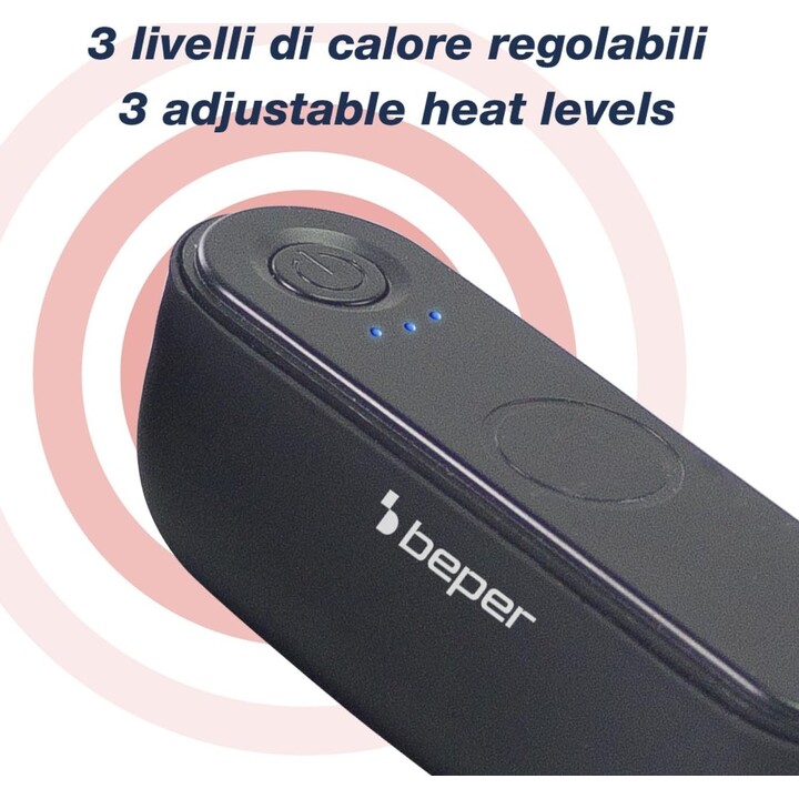Calentador de manos magnético recargable BEPER P203TFO050, calentador de manos portátil con 3 niveles de calor