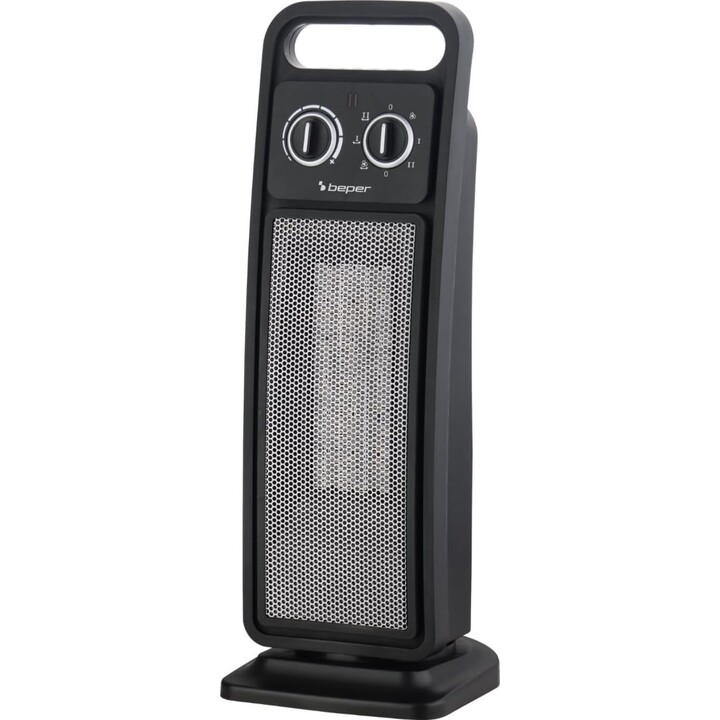 Radiateur tour en céramique BEPER P203TER002, radiateur électrique de 2 000 W avec oscillation automatique et thermostat réglabl