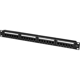 LogiLink NP0004 CAT6 24-port patch panel black