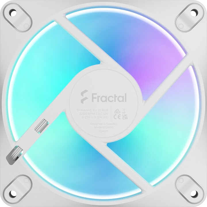 Fractal Design Dynamic 3 RGB 120 mm bianco