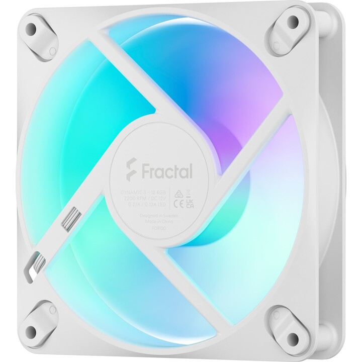 Fractal Design Dynamic 3 RGB 120 mm bianco