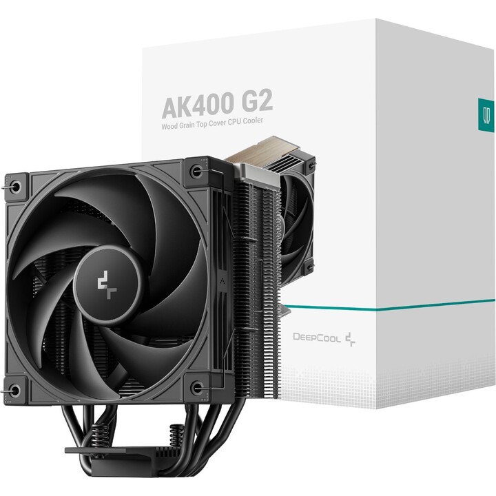 Refroidisseur de processeur multisocket Deepcool AK400 G2, noir/bois