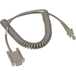 Datalogic - Câble série RS232 femelle à 9 broches, spiralé - Noir