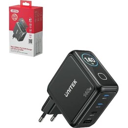 UNITEK wall charger with display, 140W, 3 USB-C PD3.0 ports