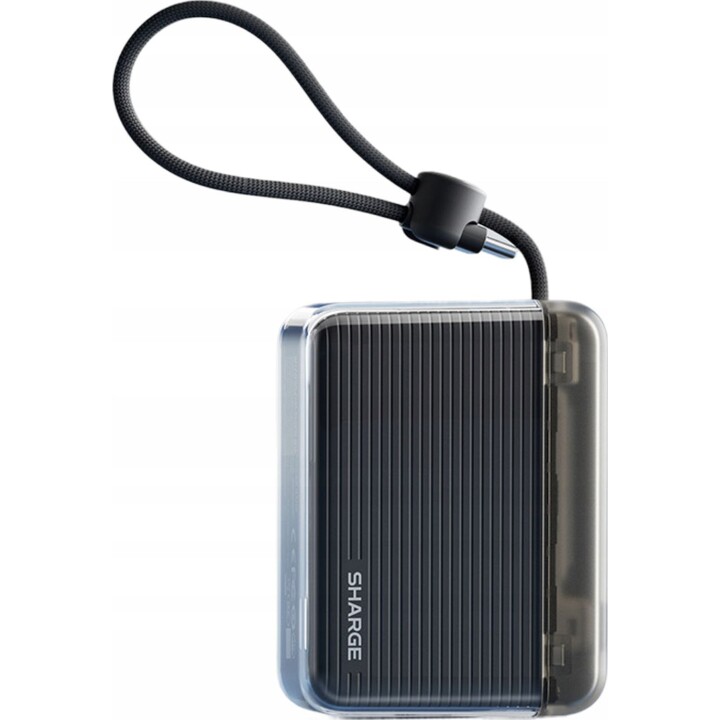 SHARGE Flow Go Powerbank 10000 mAh 22,5W USB-C-Kabel schwarz