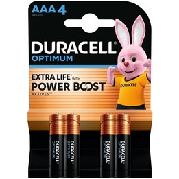 Piles Optimum AAA LR3, blister de 4 pièces