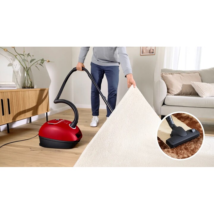 Aspirador de pó Bosch BGB41PET1, 4 litros, cilindro, seco, 700 W, com saco para pó.